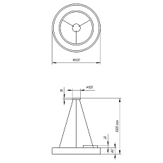 Подвесной светодиодный cветильник Geometria ЭРА Ring SPO-133-B-40K-045 45Вт 4000К черный Б0050563 1
