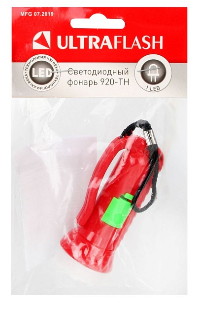Ручной светодиодный фонарь Ultraflash Т от батареек 85х35 10 лм 920-TH 12858 фото 5