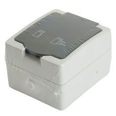 Розетка 1-местная с крышкой Stekker Велена PST16-11-54 32755 4