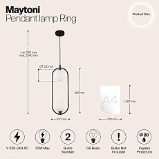 Подвесной светильник Maytoni Ring MOD013PL-02B 1