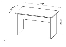 Письменный стол Шведский Стандарт Кастор 120х65 2.03.06.020.1 2