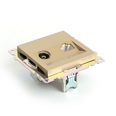 Розетка телевизионная TV + компьютерная RJ-45 Stekker Катрин золото GLS00-7106-08 49230 4