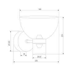 Настенный светодиодный светильник Eurosvet Vial 202053 LED латунь a072059 2