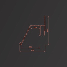 Стеновой контурный профиль Flexy для натяжных потолков 6488 KONTUR 02 1