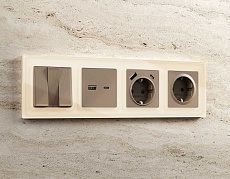 Лицевая панель розетки AMBRELLA VOLT AP6360 1