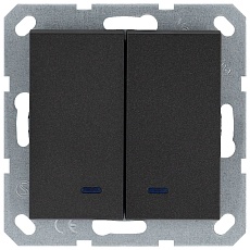 Выключатель двухклавишный Jasmart G3023NB