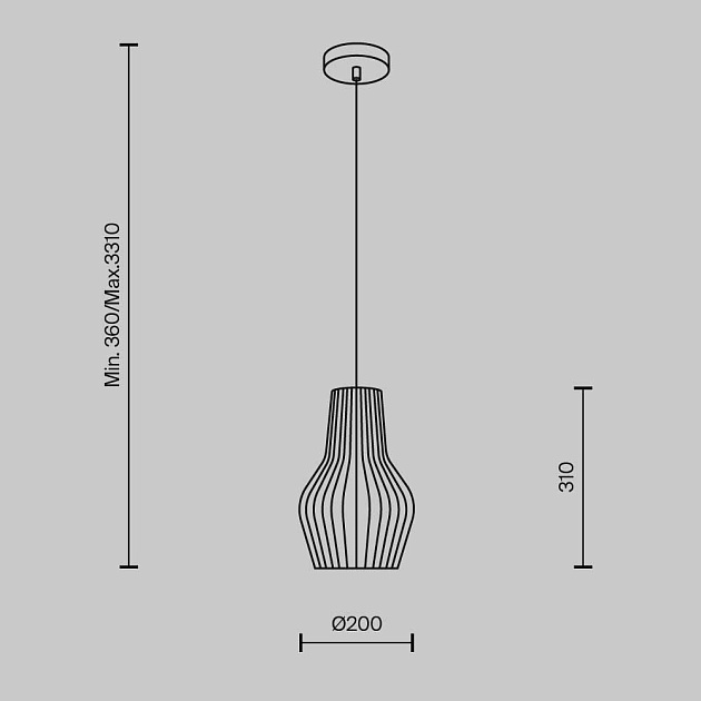 Подвесной светильник Maytoni Roots MOD191PL-01W Фото № 4