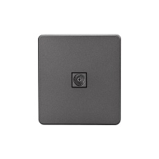 Розетка ROUND TV с/у титан KRANZ KR-78-0723-2