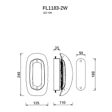 Настенный светильник Fluorite Nobilta FL1183-2W 3