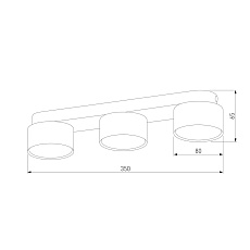 Потолочная люстра TK Lighting 3400 Space Black 1