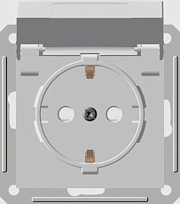 Розетка 2К+З Systeme Electric W59 Aqua 16A 250V с крышкой шторками белая RS16-152B-18