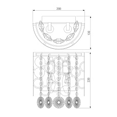 Настенный светильник Eurosvet Lianna 10114/2 хром/прозрачный хрусталь Strotskis 1