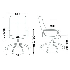 Кресло руководителя AksHome Marsel чёрный бриллиант, экокожа 79705 1