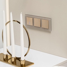 Выключатель Werkel одноклавишный проходной с подсветкой шампань рифленый W1112110 4690389160097 1