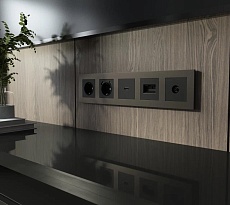 Рамка Werkel Slab на 5 постов бронза/софт W0052963 4690389207945 3