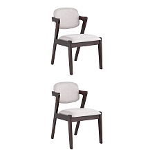 Кухонный стул Stool Group VIVA массив гевеи (эспрессо) мягкое сидение светло-серое 2 шт. MH32060 BZ-10 LIGHT GREY KOROB2