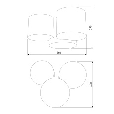 Потолочный светильник TK Lighting 4392 Mona Gray 1