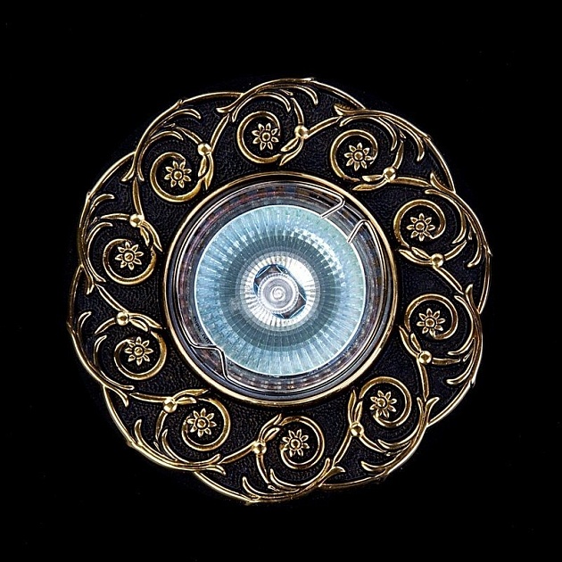 Встраиваемый светильник Artglass Spot 52 Brass Antique фото 