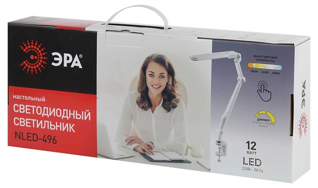 Настольная лампа ЭРА NLED-496-12W-W Б0052766 изображение 10 Настольная лампа ЭРА NLED-496-12W-W Б0052766 Фото № 10