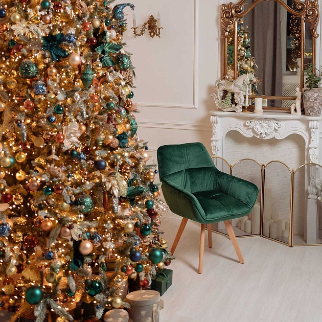 Кресло AksHome Soft темно-зеленый, велюр 58901 Фото № 8