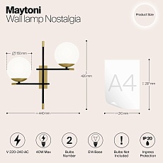 Бра Maytoni Nostalgia MOD050WL-02G 1