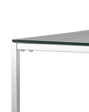 Журнальный стол Stool Group Таун 120*60 прозрачное стекло/сталь серебро УТ000004652 2