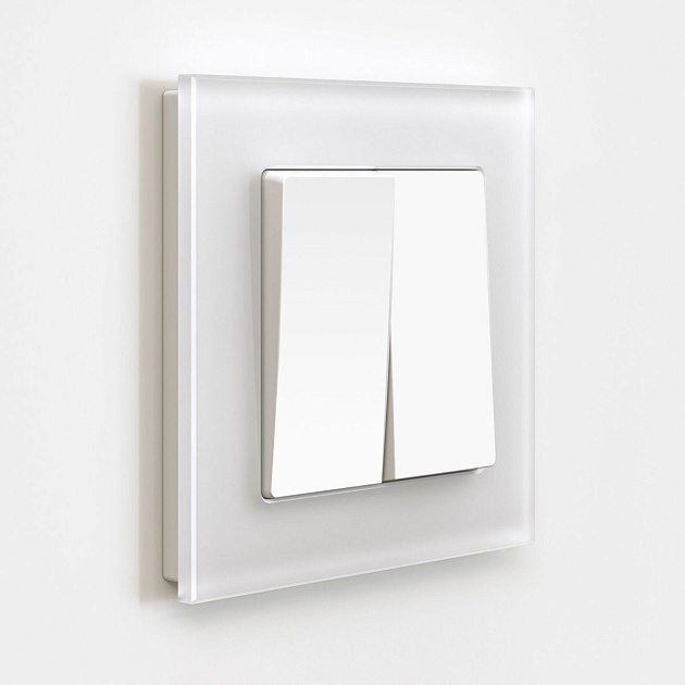 Выключатель двухклавишный проходной Werkel белый матовый W1122061 4690389184635 изображение 2 Выключатель двухклавишный проходной Werkel белый матовый W1122061 4690389184635 Фото № 2