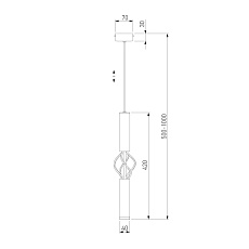 Подвесной светодиодный светильник Eurosvet Lance 50191/1 LED белый/хром 1