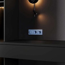 Накладка для светорегулятора поворотно-нажимного, S70 (деним) Voltum VLS002015 2