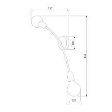 Бра TK Lighting 2721 Helix Black 2