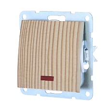 Переключатель LK Studio 1-кл., на 2 направления, c индикатором (схема 6L) 16 A, 250 B (сосна) LK60 860425-1 2