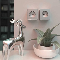 Розетка с заземлением Werkel Gallant серебряный W5071006 4690389167157 3