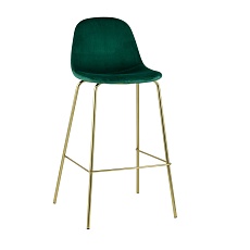 Барный стул Stool Group Валенсия велюр зеленый золотые ножки BC-91003B green HLR-56