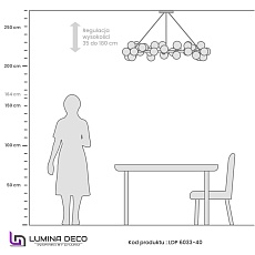 Подвесная люстра Lumina Deco Marsiada LDP 6033-40 CHR 2