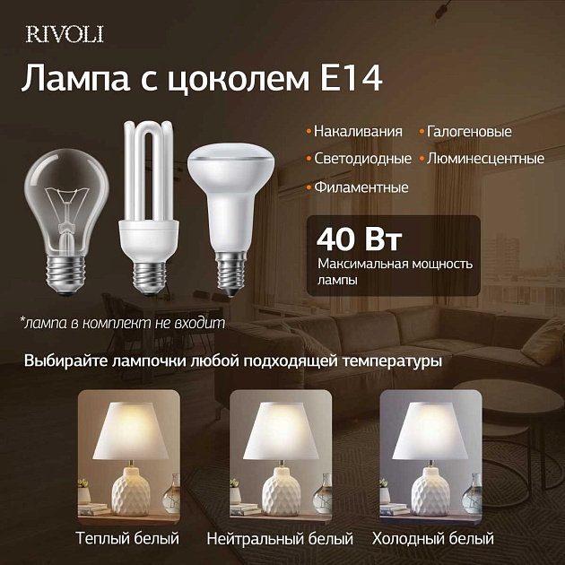 Настольная лампа Rivoli Muriel 7550-501 Б0070136 изображение 7 Настольная лампа Rivoli Muriel 7550-501 Б0070136 Фото № 7