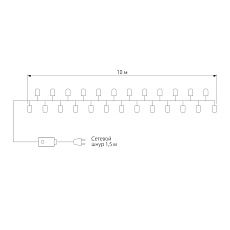 Гирлянда Eurosvet нить 10м IP20 400-002 мульти 1