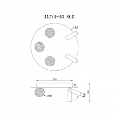 Потолочная светодиодная люстра iLedex Telescope D4774-40 SGD 1