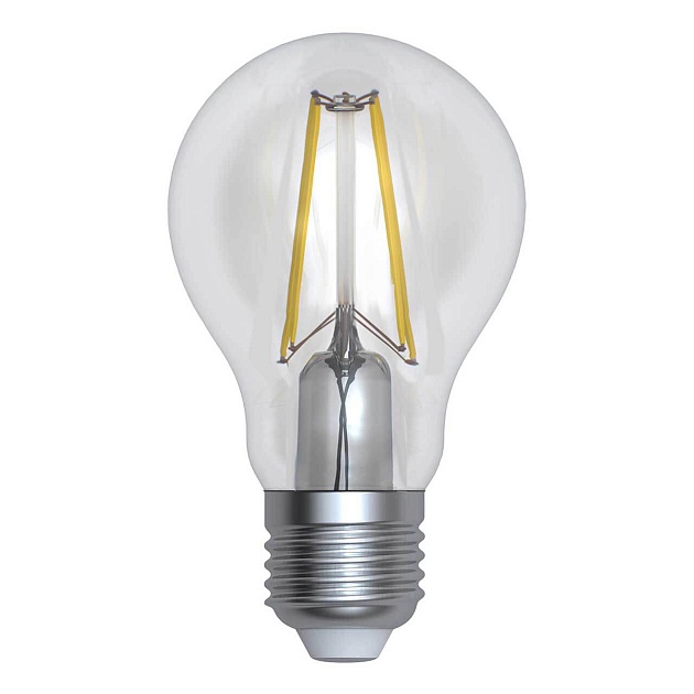 Лампа светодиодная филаментная Uniel E27 12W 4000K прозрачная LED-A60-12W/4000K/E27/CL PLS02WH UL-00004867 фото 