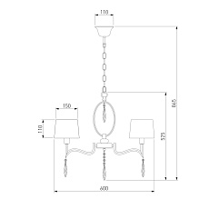 Подвесная люстра Eurosvet Madera 10127/5 хром/прозрачный хрусталь Strotskis Smart 1