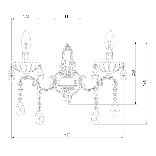 Бра Bogates 285/2 Strotskis изображение 2 Бра Bogates 285/2 Strotskis Фото № 2