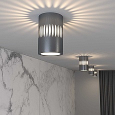 Потолочный светодиодный светильник Elektrostandard DLS026 7W 4200К графит a053601 3