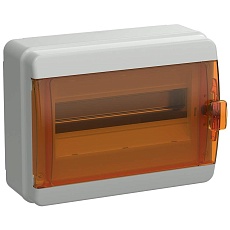 TEKFOR Корпус пластиковый КМПн-12 IP65 оранжевая прозрачная дверь IEK TF5-KP72-N-12-65-K03-K09