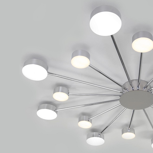 Потолочная светодиодная люстра Eurosvet Nitrino 90242/16 хром изображение 4 Потолочная светодиодная люстра Eurosvet Nitrino 90242/16 хром Фото № 4