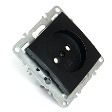 Розетка 2P Stekker Эрна черный PST10-9109-03 49153 5