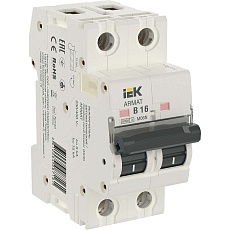 ARMAT Автоматический выключатель M06N 2P B 16А IEK AR-M06N-2-B016
