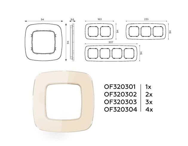 Рамка AMBRELLA VOLT OF320302 Фото № 2