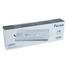 Трансформатор электронный для светодиодной ленты 250W 24V IP67 (драйвер), LB007 Feron 53083 1