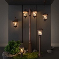 Уличный подвесной светильник Elektrostandard Virgo H капучино a031923 3