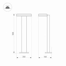 Уличный светодиодный светильник Arlight LGD-Tent-Boll-H500-9W Warm3000 029969 2