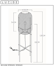 Торшер Lucide Mesh 45785/01/30 3